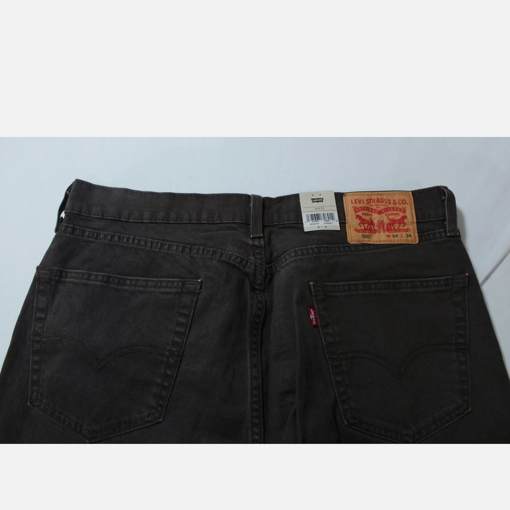 Levi's Brown 505 Straight Jeans Classic Style NWT - Picture 4 of 6